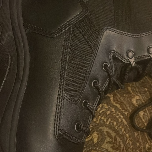 Free Soldier Men’s Black Tactical Leather Desert Boot Size 11 Waterproof New - Picture 3 of 7